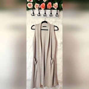 Black Tape_ Knit Longline Sweater Vest